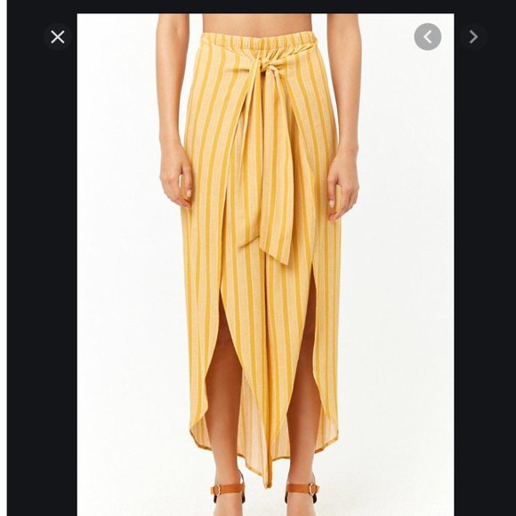 Forever 21 Striped Set Crop Top and Split-Leg Pant - Picture 4 of 16